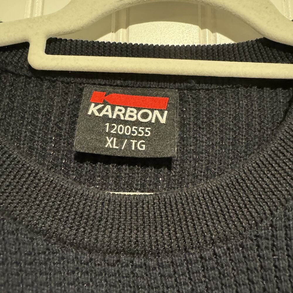 Karbon Navy Blue Cotton Sweater Mens XL - Picture 3 of 5